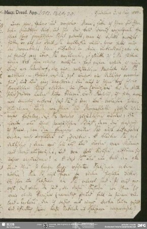 Eigenh. Brief von Heinrich Voß an August Wilhelm von Schlegel, Heidelberg, 13.03.1808