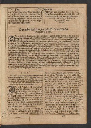 Der ander theil des Evangelii S. Lucas/ von der Apostel Geschichte.