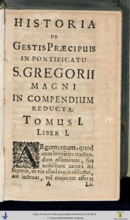 Tomus I.
