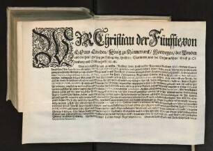 Wir Christian der Fünffte, von Gottes Gnaden/ ...