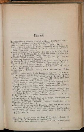 Theologie. - Kriegswissenschaft und Kriegsgeschichte.