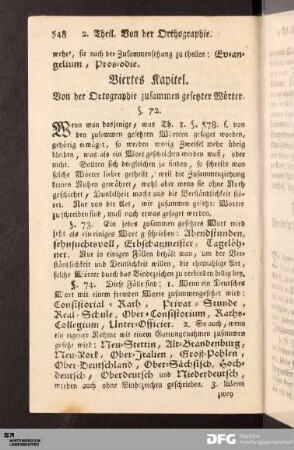 Viertes Kapitel. Von der Ortographie zusammen gesetzter Woerter