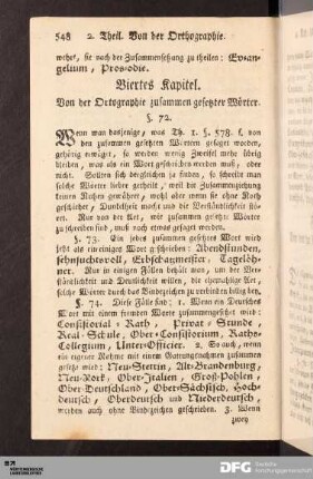 Viertes Kapitel. Von der Ortographie zusammen gesetzter Woerter