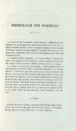 Physiologie des positions