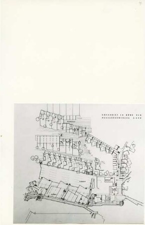 Wohnquartier Alt-Lietzow, Berlin-Charlottenburg (Diplomarbeit bei Willy Kreuer): Grundriss Fußgängerebene 1:200
