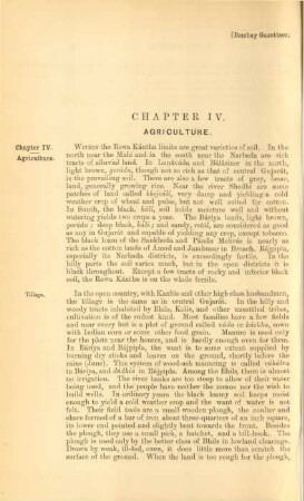 Chapter IV. Agriculture