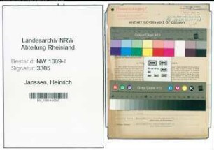 Entnazifizierung Heinrich Janssen , geb. 18.03.1911 (Spediteur)
