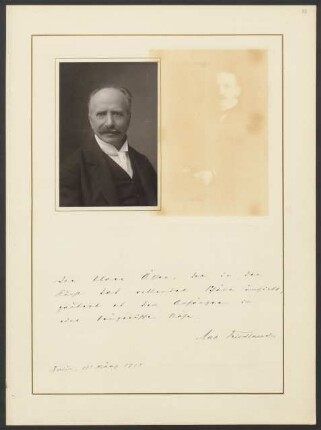 [Prof. Dr.] Max Friedlaender [Geheimer Regierungsrat]