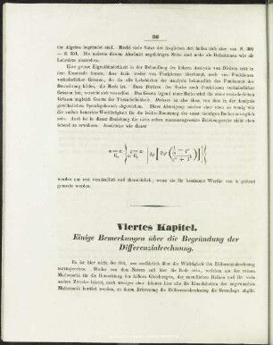 Viertes Kapitel. Einige Bemerkungen über die Begründung der Differenzialrechnung