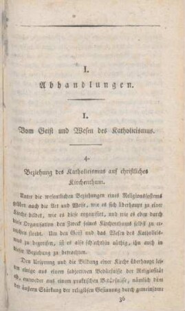 559-574 Vom Geist und Wesen des Katholicismus : 4. Beziehung des Katholicismus auf christliches Kirchenthum