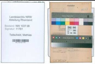 Entnazifizierung Mathias Teitscheid , geb. 03.02.1891 (Postsekretaer)