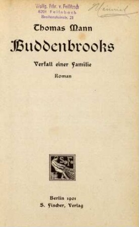Bd. 1: Buddenbrooks
