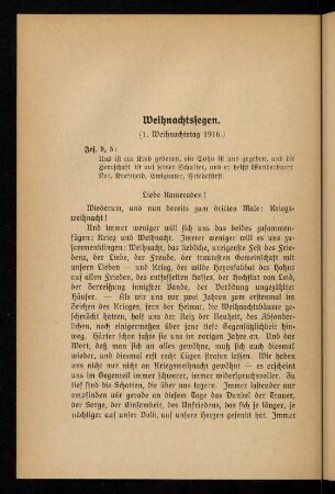 18-25, 3. Weihnachtssegen