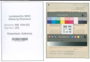 Entnazifizierung Katharina Kissenbeck , geb. 30.12.1898 (Lehrerin)