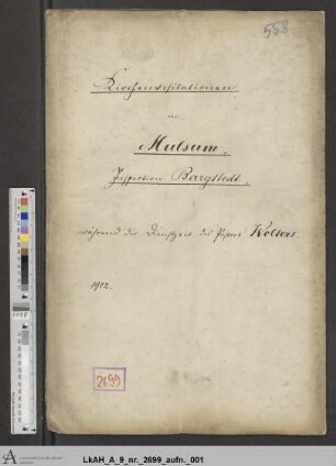 Visitation zu Mulsum (Bargstedt) während der Dienstzeit des Pastors Wolters