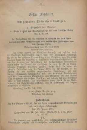 Erster Abschnitt - Dreizehnter Abschnitt