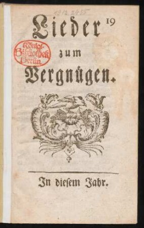 Lieder zum Vergnügen