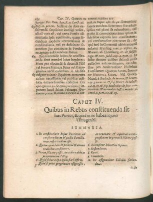 Caput IV. Quibus in Rebus Constituenda sit haec Portio, & quid in iis habeant iuris Ultrageniti.