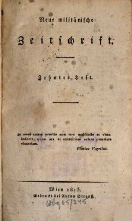 Neue militärische Zeitschrift. 3. 1813, Bd. 4
