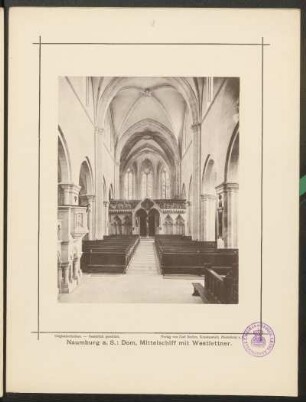 Naumburg a. S.: Dom, Mittelschiff mit Westlettner.