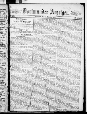 Dortmunder Anzeiger. 1862-1874