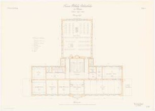 Kaiser-Wilhelm-Bibliothek, Posen: Grundriss Obergeschoss 1:100