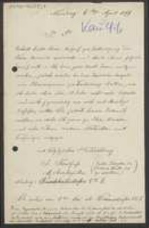Brief von Johannes Simon Kaulfuß an Unbekannt
