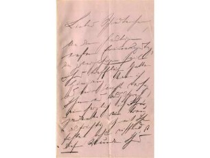 Originalbrief der Großherzogin Luise an Alwine Schroedter. (Anrede "liebes Schroedterchen")
