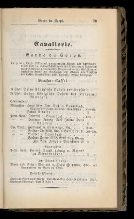 Cavallerie.