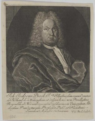 Bildnis des Joh. Jodocus Beck