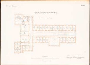 Gerichtsgefängnis, Duisburg: Grundriss 1.OG 1:100