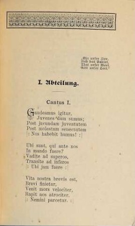 Festkneipe zu Ehren Sr. Magnificenz des Herrn Rectors, 7. Dezember 1895.