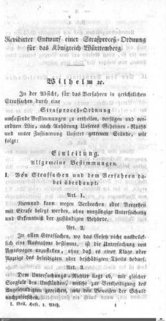 Revidirter Entwurf einer Strafproceßordnung