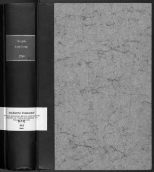 Hauptausschuss Niederschriften original