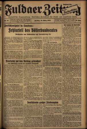Ausgabe vom Freitag, den 20. März 1936.