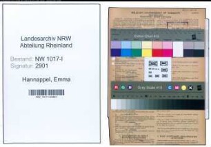 Entnazifizierung Emma Hannappel , geb. 07.04.1882 ()