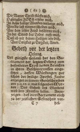 Gebeth vor der letzten Oelung.