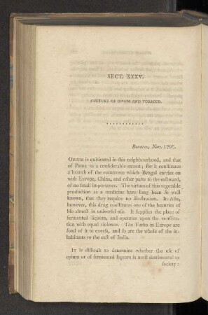 Sect. XXXV. Culture of opium and tobacco.