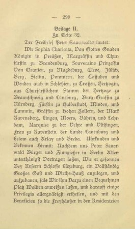 Beilage II. Zu Seite 32