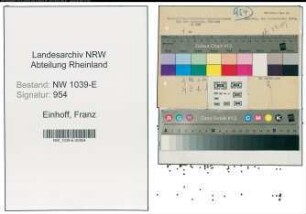 Entnazifizierung Franz Einhoff , geb. 00.00.0000 ()