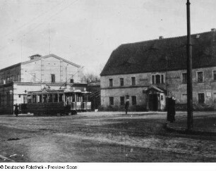 Leipzig, Triebwagen der Linie P, Gasthof Probstheida