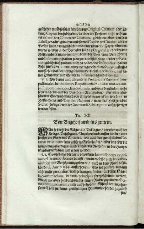 Tit. XII. Von Ungehorsamb ins gemein