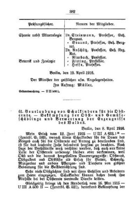 Beurlaubung von Schulkindern für die Obsternte. - Bekämpfung der Obst- und Gemüseschädlinge und Verwertung der Erzeugnisse des Waldes : [D. Allgemeine Angelegenheiten der Unterrichtsanstalten]