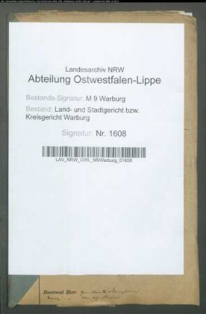 Erblasser: Hohmann, Louise, geb. Temme: