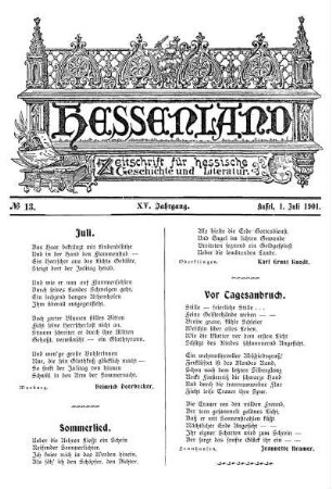 No. 13, 1. Juli 1901
