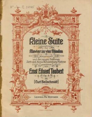 Kleine Suite : für Klavier zu 4 Hdn. ; op. 8