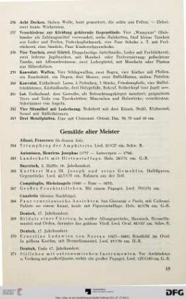 Gemälde alter Meister (Nr. 264-300)