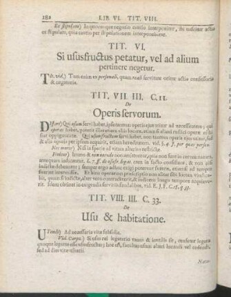 Tit. VIII. III. C. 33. De Usu & habitatione.