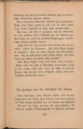 Die Predigt von der Heiligkeit des Lebens