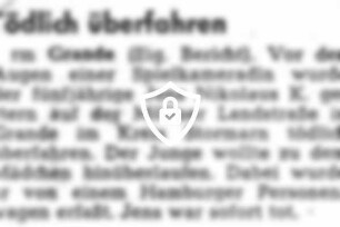Tödlich überfahren